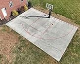 Murray Sporting Goods Basketball Court Marking Stencil Kit for Driveway, Asphalt or Concrete | Court Marking Stencil Spray Paint Kit for Backyard Basketball Court