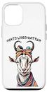 Carcasa para iPhone 13 Goat Funny Goat Art Goat Lives Matter Boho Hippy Goat para mujer
