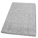 PHP Shaggy Rugs Living Room Soft Touch Thick Pile Non Shed Anti Slip Fluffy Rugs For Bedroom Carpet Kitchen Floor Mat Small Large Extra Large Rug (Grey Rug, 60cm x 220cm (2ft x 7ft 7"))