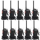 Retevis RT24 Walkie Talkies for Adults, Professional Two Way Radio, 16 Channels VOX Scan Monitor License Free, 2 Way Radios Walkie Talkie with Earpieces for Commercial, School (Black,10 Pack)
