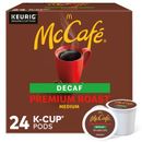 McCafe Premium Roast Decaf Coffee, Single Serve Keurig K-Cup Pods, Decaffeinated, 24 Count in Brown | Wayfair 043000080443