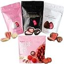 Chocolate Covered Strawberry Variety Pack 4 Pcs, Exquisite Chocolate-Covered Fruit Gift Box - Perfect Blend of Sweetness and Indulgence for Chocolate and Date Ball Lovers