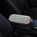 MINGZAIQIPEI Bling - Set di 3 accessori per auto, coprivolante luccicante da 38 cm, copertura scintillante per console centrale, copertura del cambio con strass (colorato)
