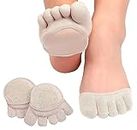 DIALUST Five Finger Toes sock Protector feet Toes Toe Separator Women's Socks Women Toe Toppers Five-Finger No Show Breathable Nonslip Invisible Soft Half Socks