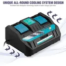 Dual Battery Charger DC18RD Replacement for Makita 18V Battery Charger Makita 14.4V 18V Li-ion