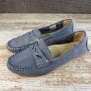 Clark’s Women’s Suede Moc Loafers Slip on Blue Glitter Shoes Size 5.5 STD EU 39