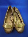 Vintage Coach Women's Shoes Flats 5M Metallic Bronze Leather Olympia Style