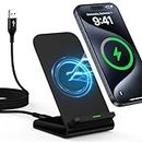 Station de charge inductive sans fil 15 W pour Samsung Galaxy S24 Ultra/S24/S23/S22/S21/S20, Google Pixel 8 Pro/8/7/7 Pro/6, station de charge sans fil pour iPhone 15/14