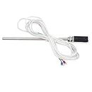 Stainless Steel K Type Digital Temperature Transmitter Extension Cable for Quick Response Time Multifunctional Temperature Sensor Probe (4m)