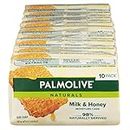 Palmolive Naturals Bar Soap, 10 Pack x 90g, Moisture Care with Natural Milk & Honey