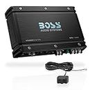 BOSS Audio Systems OX1.5KM Onyx Series Car Audio Subwoofer Amplifier – 1500 High Output, Class A/B, 2/4 Ohm, Low/High Level Inputs, Low Pass Crossover, MOSFET Power, Monoblock, Full Range