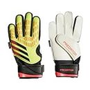 adidas Unisex-Child Fingersave Predator Match Goalie Gloves Solar Yellow/Black/Solar Red 5