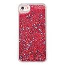 oras glitter bling quicksand liquid waterfall girls soft silicone mobile phone back case cover for apple iphone 6s / iphone 6 (red_stars)