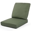 Naga Bahna Outdoor Deep Seat Cushions 24 x 24 Inch Waterproof & Fade Resistant Replacement Patio Chair Cushions with Removable Cover (Deep Green)
