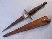 Cuchillo daga Fairbairn Sykes comando primer patrón en mango de acero del ejército británico