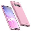 JETech Heavy Shockproof Case for Samsung Galaxy S10, Dual Layer Rugged Protective Phone Cover with Shock-Absorption (Pink)