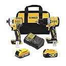 DEWALT 20V MAX XR Cordless Hammer Drill Driver and Impact Drive Combo Kit, Batteries and Charger Included (DCK249E1M1)