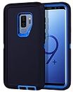 I-HONVA for Galaxy S9 Plus Case Shockproof Dust/Drop Proof 3-Layer Full Body Protection [Without Screen Protector] Rugged Heavy Duty Cover Case for Samsung Galaxy S9 Plus, Navy Blue