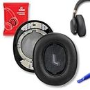 Crysendo Headphone Cushion Compatible with JBL E55BT | Protein Leather & Memory Foam Headphone Ear Pad with Strong Adhesive for JBL E55 BT Bluetooth Wireless Headset (Black)