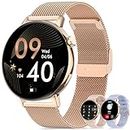 Smart Watch for Women Dial/Answer Call 1.32" Fitness Tracker with Pedometer Calorie Heart Rate Sleep Monitor Waterproof Digital Smartwatch for Android iOS Rose Gold