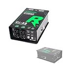 Direct Box with Dual 1/4” High-Impedance Stereo Inputs Di Boxes Support For Guitar/Bass Instruments Premium Direct Injection Active Di Box For Thru & XLR Outputs