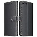 ELESNOW Case Compatible with iPhone 7 Plus / 8 Plus, High-grade Leather Flip Wallet Phone Case Cover for iPhone 7 Plus / 8 Plus (Black)