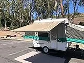 EZ Lite Campers Pop Up Tent Trailer Awning, Camping Trailer RV Awning 9ft Beige