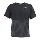 Nike Men's Solid Fitted Shirt (DQ4751-032_Black Heather/Reflective SILV S)