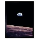 Space Photo Planet Earth Lunar Surface Moon Landscape Usa 12X16 Framed Print