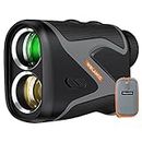 1100 Yards Golf Rangefinder with Slope, WBLAMIC Laser Range Finder for Golfing & Hunting with Flag Pole Lock Vibration, 6X Magnification, Rechargeable, IP54 Water & Dustproof