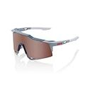 100% SPEEDCRAFT Sport Performance Cycling Sunglasses (Soft Tact Stone Grey - HiPER Crimson Silver Mirror Lens)
