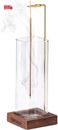 Incense Holder，Wood Incense Holder for Sticks with Glass Ash Catcher，Incense Bur