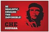 Inephos Paper Abstract Che Guevara Be Realistic Poster, Multicolour, 12 Inch X 18 Inch
