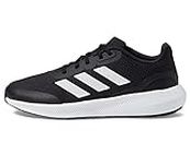 adidas Run Falcon 3.0 Shoe, Black/White/Black, 3 US Unisex Little Kid