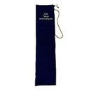 Shema Israel Stretch Velvet Yemenite Shofar Accessory/Carrying/Gift Bag, Specialty Hebrew Embroidered Jumbo (Holds up to 36” horn) (Royal Blue)