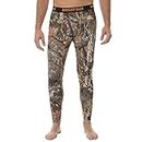 Mossy Oak Mens Camo Thermal Underwear Pants - Ultimate Lightweight Base Layer Compression Bottoms, Break-up Country, Small