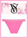 Nuevo Victoria’s Secret Logo Cintura Algodón Suave Tanga Bikini Panty Rosa Talla S Nuevo con Etiquetas