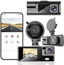 Dash Cam 1080P FHD WiFi Car Camera with 2 inch IPS Screen,Dual Front and Inside Dash Camera for Cars, Dashcams with Night Vision,24 Hours Parking Mode,APP,G-Sensor Online Shopping Warehouse Clearance