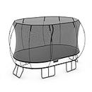 Springfree Trampoline Kids Oval Trampoline w/Safety Enclosure Net and SoftEdge Jump Bounce Mat for Outdoor Backyard Bouncing (Large Oval (8ft x 13ft))