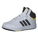 Adidas Hoops Mid 3.0 K, Sneaker, Ftwr White/Core Black/Beam Yellow, 40 EU