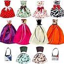 Mini Gifts - Doll Accessories, Doll Clothes for Girls, Multi Doll Dresses & 2 Doll Bags