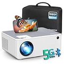 FANGOR 1080P HD Projector, WiFi Bluetooth Projectors, Max 230” Projection Screen Portable Home Theater Video Movie Proyector With Tripod, Compatible with HDMI, USB, Laptop, iOS & Android Phone
