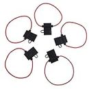 PopEye 5 Pieces Car Automotive Waterproof Blade Fuse Holder Harness Block 16AWG