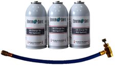 Envirosafe Oil Charge for R22, A/C systems,  (3) 4oz cans with hose