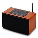 August Wifi and Hifi Speaker System WS350 - Wireless Bluetooth Wi-Fi Multiroom Speakers Airplay Receiver, 3.5mm Audio Jack - PC Speakers with Subwoofer - 15 Hour Battery - Oak