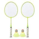 Ubersweet® Badminton Racket for Children 1 Pair, Lightweight & Sturdy Badminton Racquet Set with 2 Shuttlecocks for Outdoor Sports Game Kids Boys Girls Toy(Fluorescent Orange)