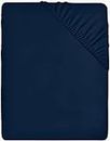 Utopia Bedding - Spannbettlaken 180x200cm - Marineblau - Gebürstete Polyester-Mikrofaser Spannbetttuch - 35 cm Tiefe Tasche