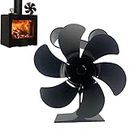 Heat Powered Stove Fan - 6 Blades Heat Powered Wood Stove Fan - Non Electric & Quiet Operation Wood Burning Stove for Wood, Log Burner, Fireplace,