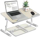 Laptop Table Stand Desk Adjustable Laptop Bed Tray Table Lap Desk with Foldable 