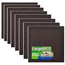 8 Pack - Brown Self Adhesive Square Furniture Felt Pad Surface Protector for Hardwood, Tile, Laminated Floor - Cut into Any Shape